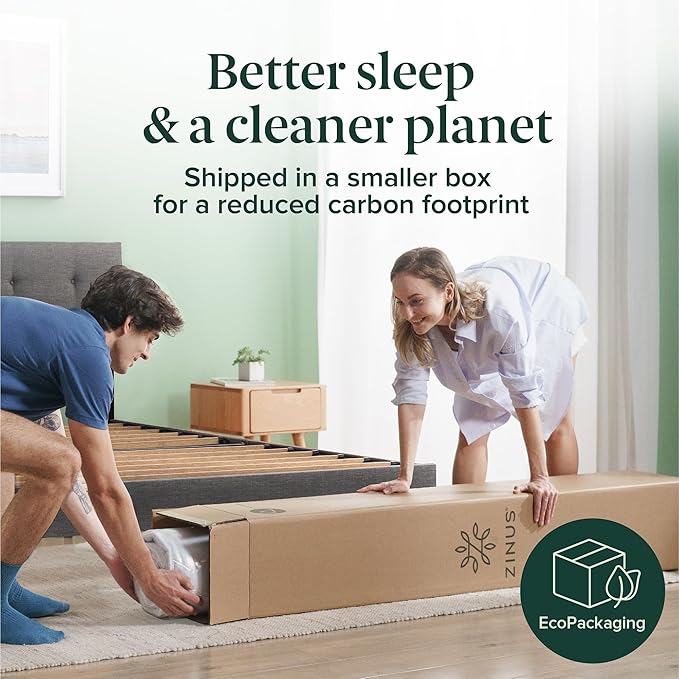 ZINUS 12 Inch Foam and Spring Hybrid Mattress [New Version], Full, Fiberglass Free, Medium Firmness, Durable Support, Certified Safe Foams & Fabric, Mattress in A Box