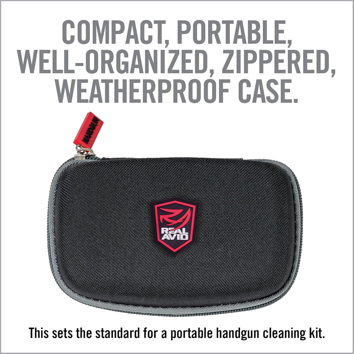 Real Avid 13-Piece Handgun Cleaning Kit - All-in-One Pistol Cleaner with Rod, Brushes & Patches