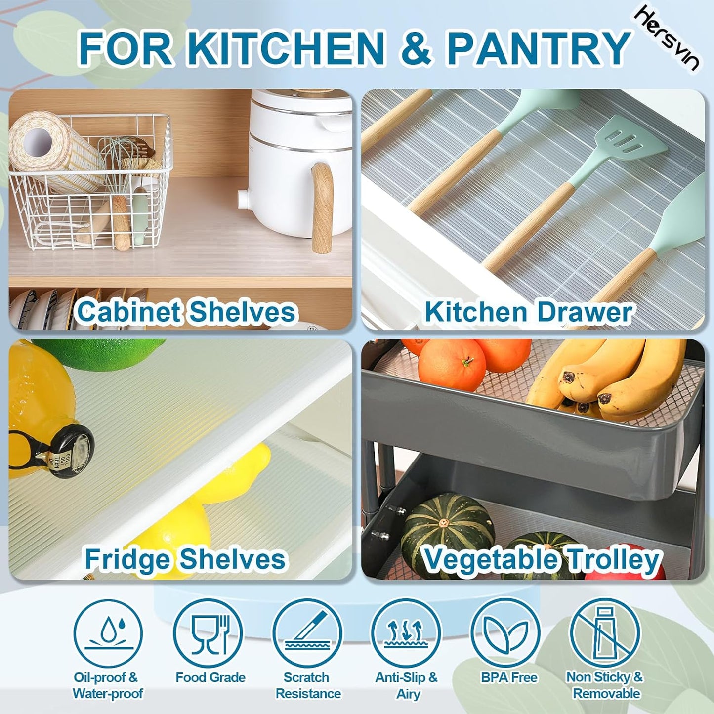 Shelf Liners 28 in x 20 ft EVA Drawer Mats, Non-Adhesive Cupboard Protector, Kitchen Cabinet Lining Fridge Liner (Clear Stripe, 71.2x610cm)