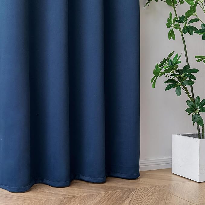 IGEMAEVE Blackout Curtains 72 Inch Length 2 Panels Set, Grommet Energy Saving