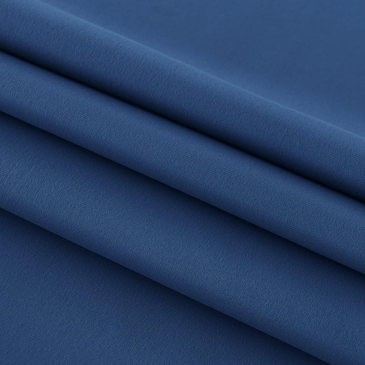 DWCN French Door Curtains – Rod Pocket Thermal Blackout Curtain for Doors with Glass Window, Kitchen and Patio Doors for Privacy, 54 X 72 Inches Long, 1 Curtain Panel with Tieback, Classic Blue