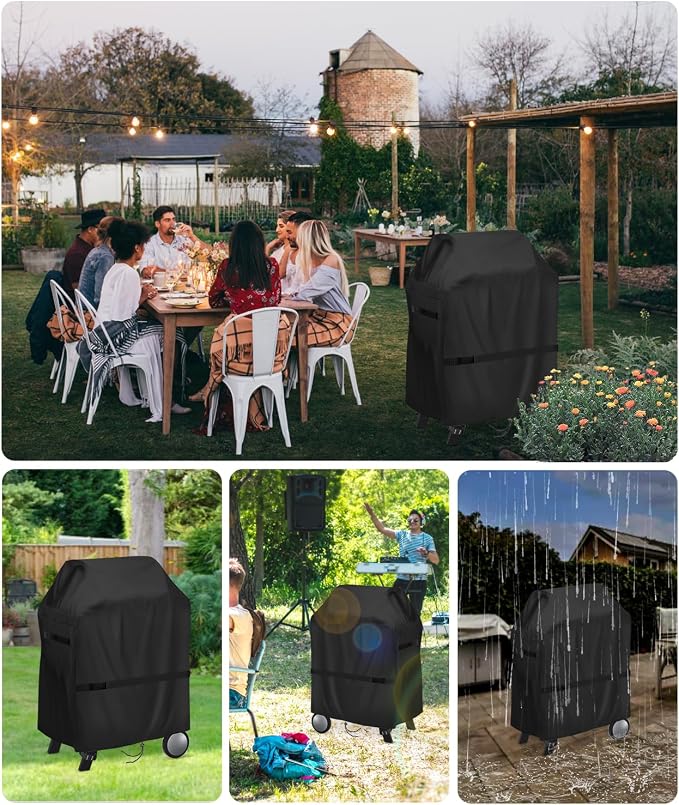 Grill Cover for Woodfire Outdoor Grills and Stand,Water-Resistant Outdoor Wood fire Covers for Grill Smoker (Cover Only)