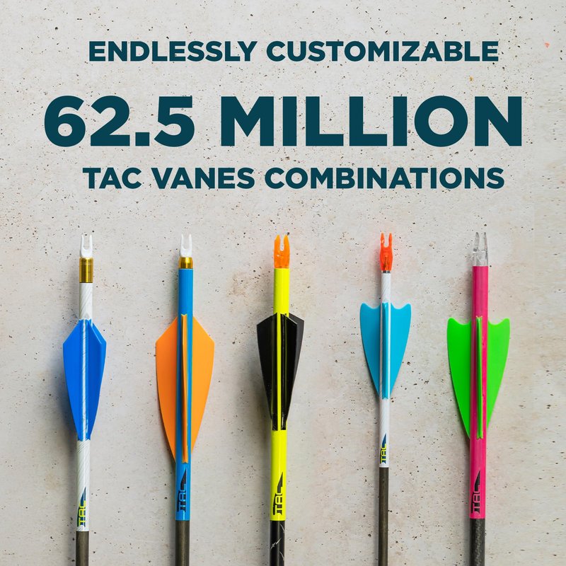 TAC Vanes 3.75" Driver Arrow Vanes | Archery Fletching for Compound & Crossbow | Durable, Lightweight, High Accuracy, Gray 100 Pack