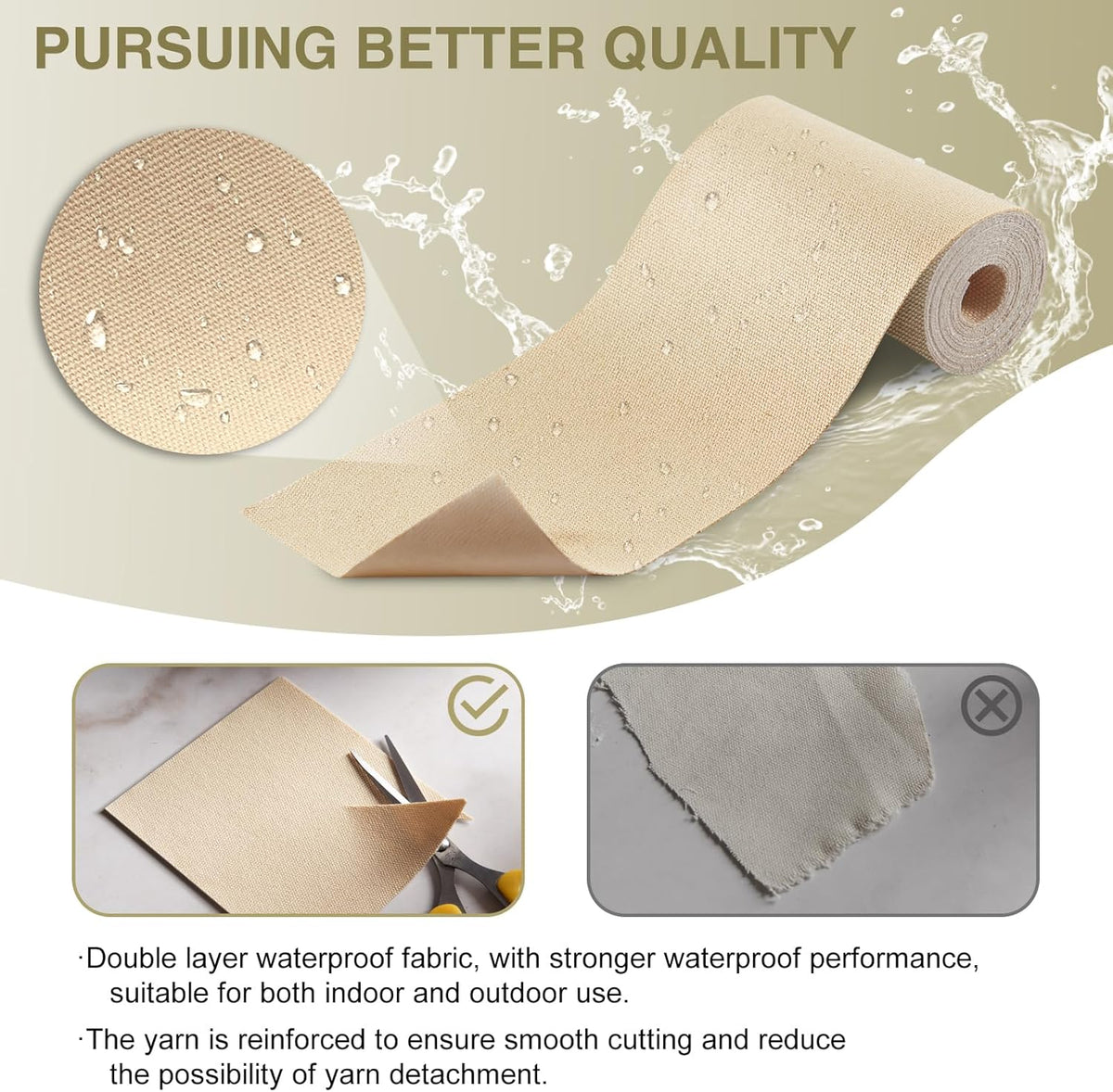 Canvas Repair Tape 4×70 Inch Waterproof Self-Adhesive Fabric Repair Patch for Repairing Boat Covers,Tents,Patio Umbrellas,Car Seats,Luggage,Sofas.(Grey1.0)