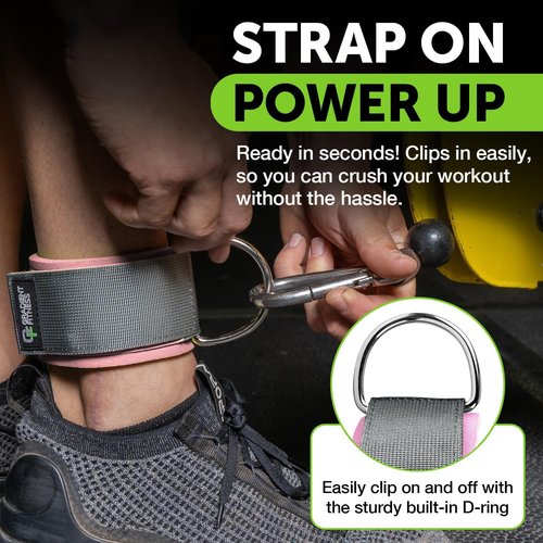 Gradient Fitness Ankle Straps - 2 Pack | Durable Ankle Straps for Cable Machines & Workouts