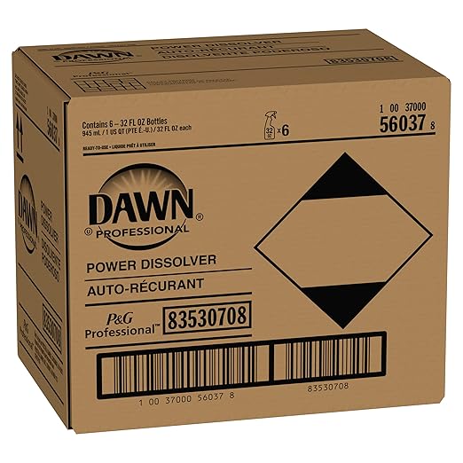 Dawn Professional Power Dissolver Spray, Bulk Degreaser Spray for Pots, Pans, Dishes, Stoves, Ovens and Grills in Commercial Restaurant Kitchens, 32 Fl Oz (Pack of 6)