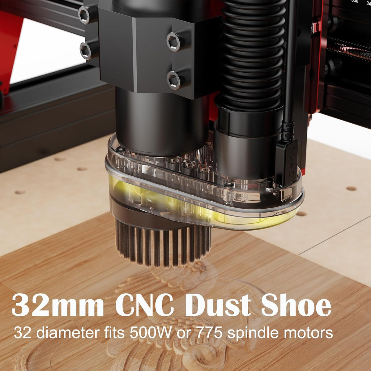 Dust Collector for CNC Machine, Air Filtration System and Powerful Suction 6000Pa, Large Capacity 2.8L Dust Extraction System CNC Kit Compatible with CNC TTC450 Seriers