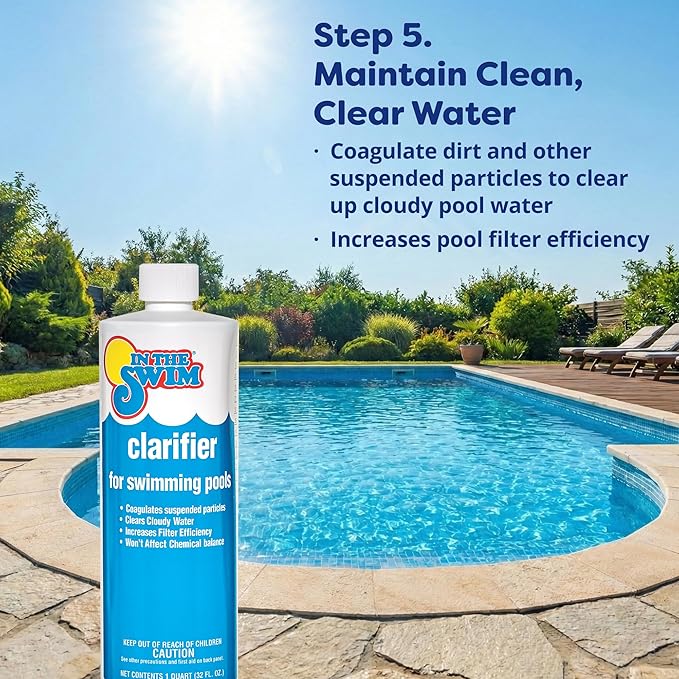 In The Swim Opening Kit and Chlorine Bundle - Pre-Measured Opening Kit for Easy Use - 10 Pound Bucket of 3-Inch Stabilized Chlorine Tablets - Inground and Above Ground Pools Up to 7,500 Gallons