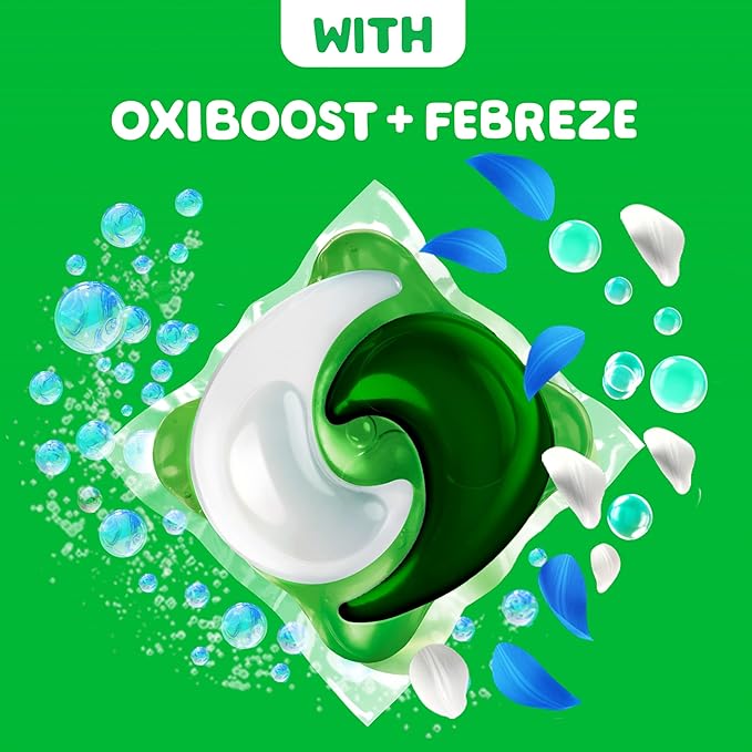 Gain Flings Ultra Oxi Laundry Detergent Pacs, 112 Count, Waterfall Delight Scent, with Odor Defense, concentrated laundry soap pacs