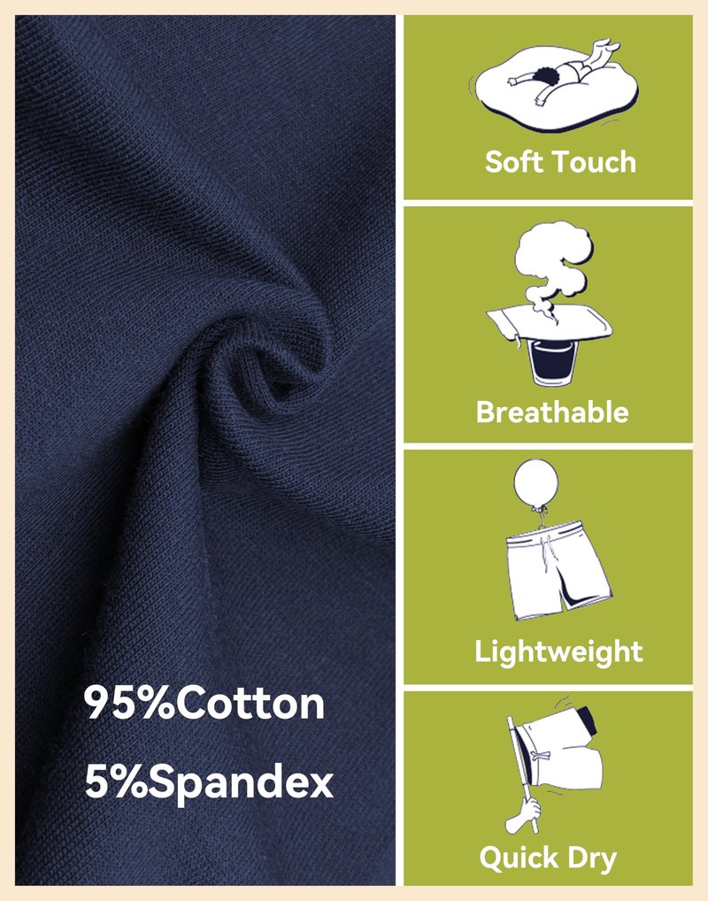 Rancoto Mens Cotton Shorts Sweat Athletic Shorts for Men, Lounge, Gym, Yoga, Workout with Zipper Pockets Navy L