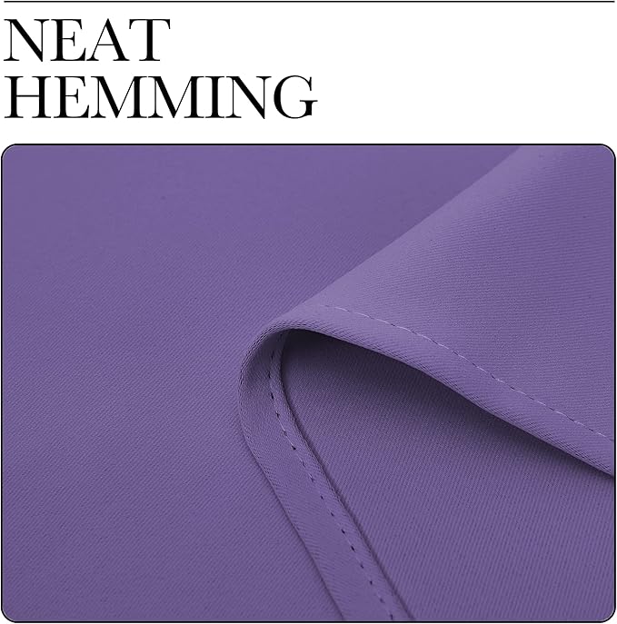 NICETOWN Lilac Purple Blackout Curtains 90" Long