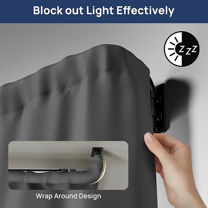 ENJOYBASICS Blackout Curtain rod