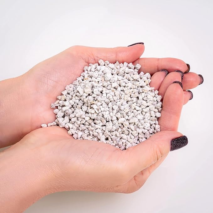 Gardenera Organic Perlite - Medium/Fine Grade (5 Quart Bag) Horticultural Soil Amendment for Indoor & Outdoor Container Plants for Drainage Management and Enhanced Growth