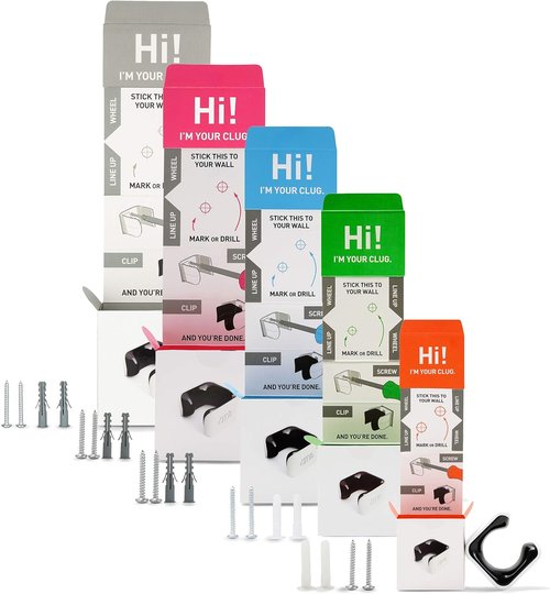 Hornit CLUG Bike Clip - Indoor & Outdoor Bicycle Storage Rack, 5 Sizes, Easy Install