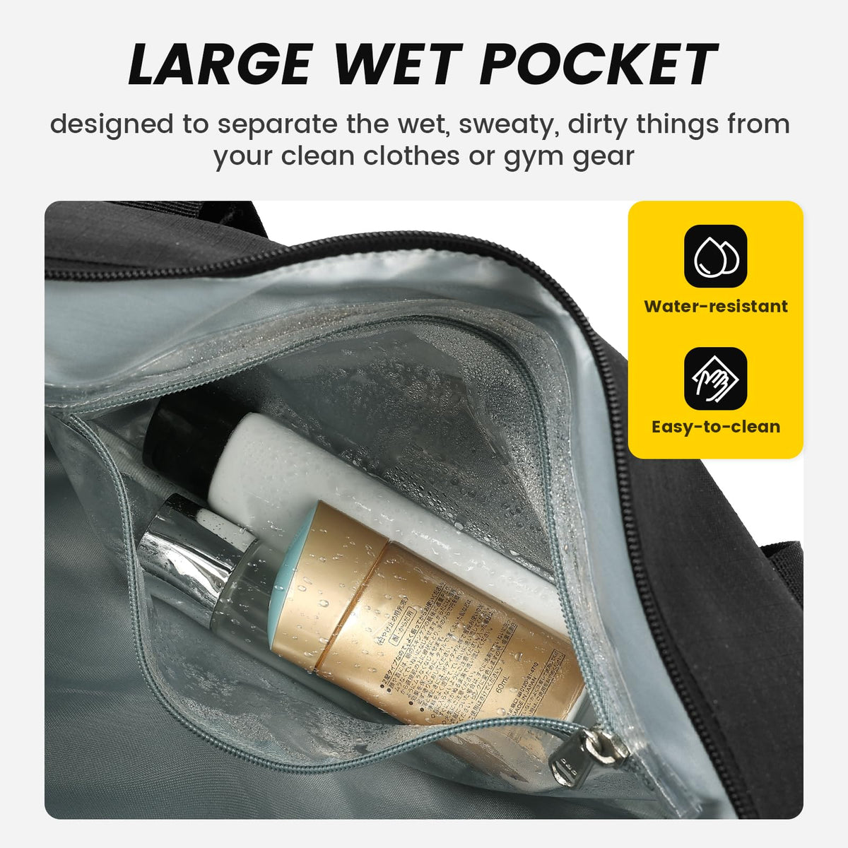 Vorspack Small Gym Bag - 14 Inches Duffle Bag for Travel Lightweight Duffel Bag for Men Women Personal Item Bag Weekender Bag for Travel Sports Gym - Black