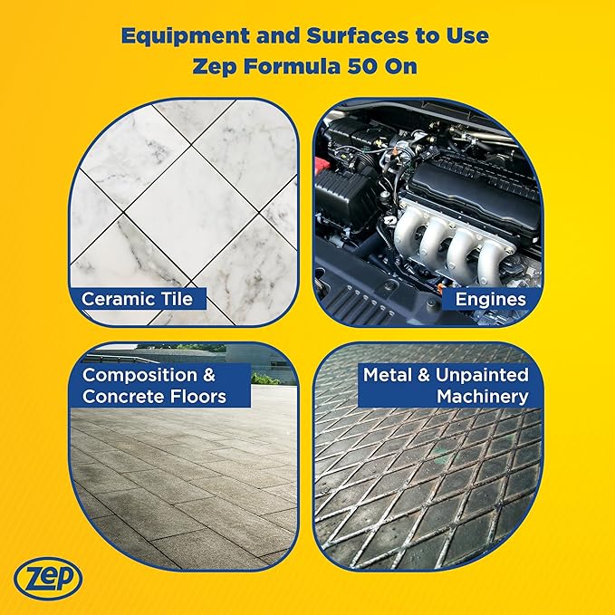 Zep Formula 50 Cleaner and Degreaser- 20 Gallon (Each) 85950 - All-Purpose, Heavy-Duty, Use on Floors, Walls, Unpainted Metal Surfaces, Engines, Grills, Ovens and Fans