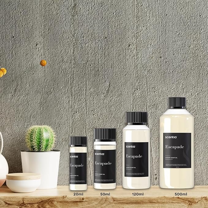 Hotel Diffuser Oil Inspired by The Ritz Carlton Hotel Scent - 500 ml 16.9 fl oz - Fragrance Oil Blend Botanical Jasmine & Marine Notes for Aromatherapy Diffusers - Escapade, Mothers Day Gift