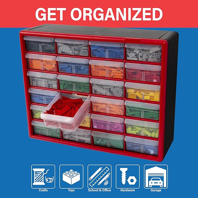 Akro-Mils 24-Drawer Plastic Drawer Storage Cabinet