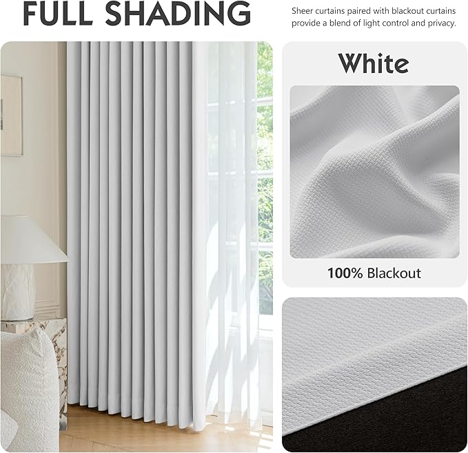 FMFUNCTEX 100% Blackout Curtains