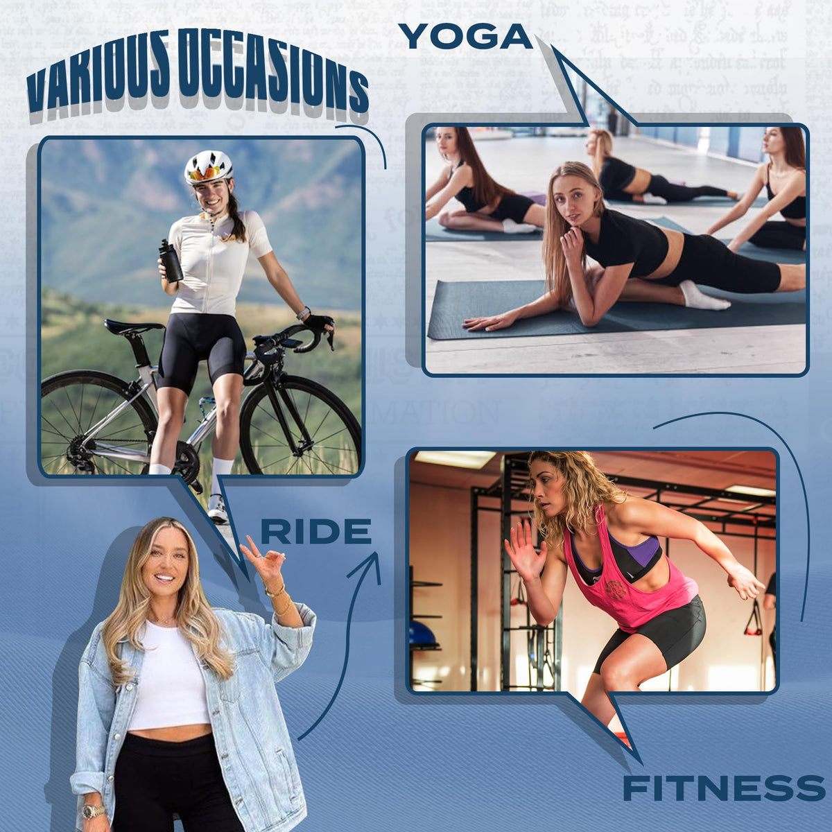 Sundwudu 4 Pack Black Shorts Women - 8” High Waist Tummy Control Summer Workout Biker Shorts for Running Yoga Athletic