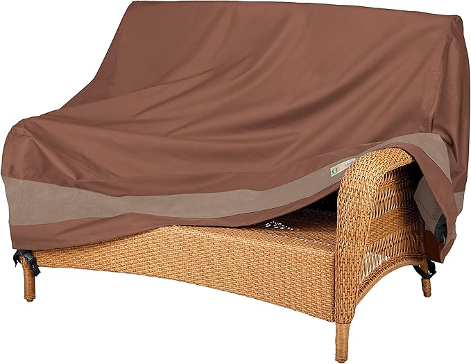 DUCKCOVERS Ultimate Waterproof Patio Loveseat Cover, Durable Outdoor Sofa Cover, Heavy Duty Lawn Patio Furniture Covers with Attachment Strap, 70W x 38D x 35H inch, Patio Furniture Covers