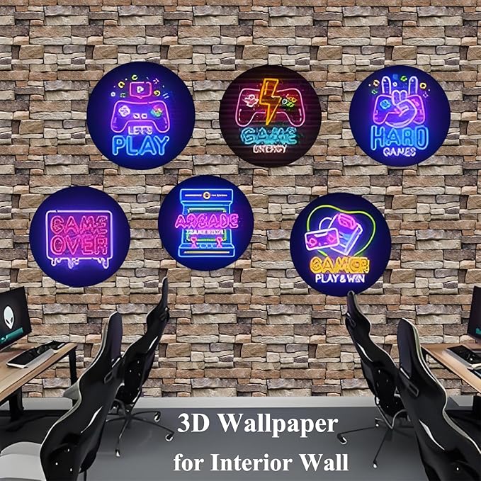 10PCS 3D Wall Panels Peel and Stick, 3D Brick Wallpaper Peel and Stick PVC