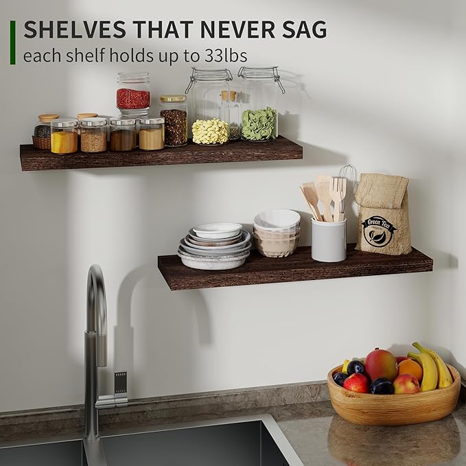Marsmiles Wood Floating Shelves