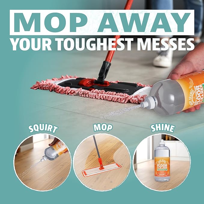 ANGRY ORANGE Spray and Go Floor Cleaner - Citrus Mint - 32 oz - Value 2 Pack