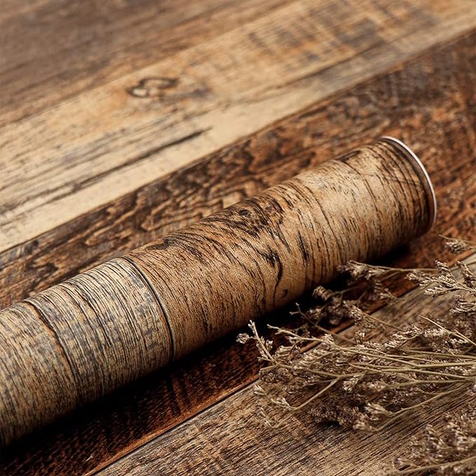 TANONE Wood Contact Paper Peel and Stick Wallpaper, Self Adhesive Removable