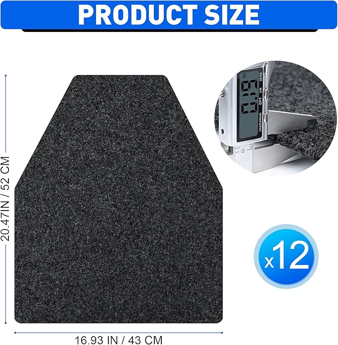 ToLanbbt 12PCS Urinal Mats for Men Bathroom Non-Slip Urinal Floor Mats Water Absorption Urinal Pads for Mens Room Disposable Commercial Toilet Urine Mats for Men’s Bathroom Restroom, Dark Gray