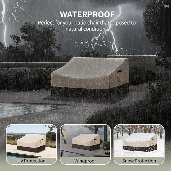 KylinLucky Outdoor Patio Sofa Cover fit 85 x 37 x 35 inch, 84 x 36, 83 x 35 Waterproof Weatherproof Heavy Duty 600D Garden Furniture Cover for Outside Sofa Couch