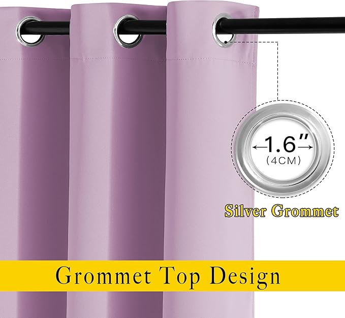 NICETOWN Room Darkening Patio Sliding Door Curtains 84 inch Length, Grommet