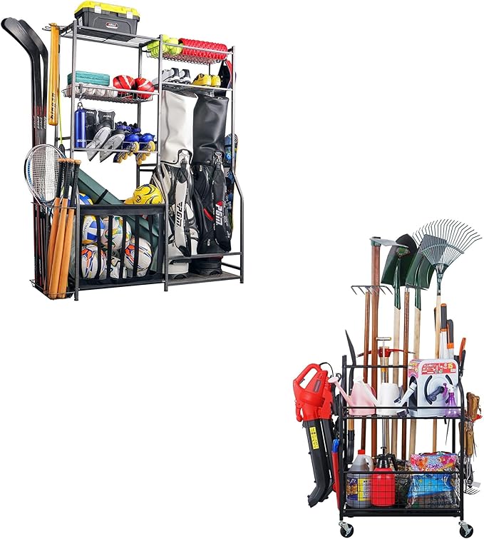 Mythinglogic Golf Storage Garage Organizer,Garden Tool Organizer for Garage
