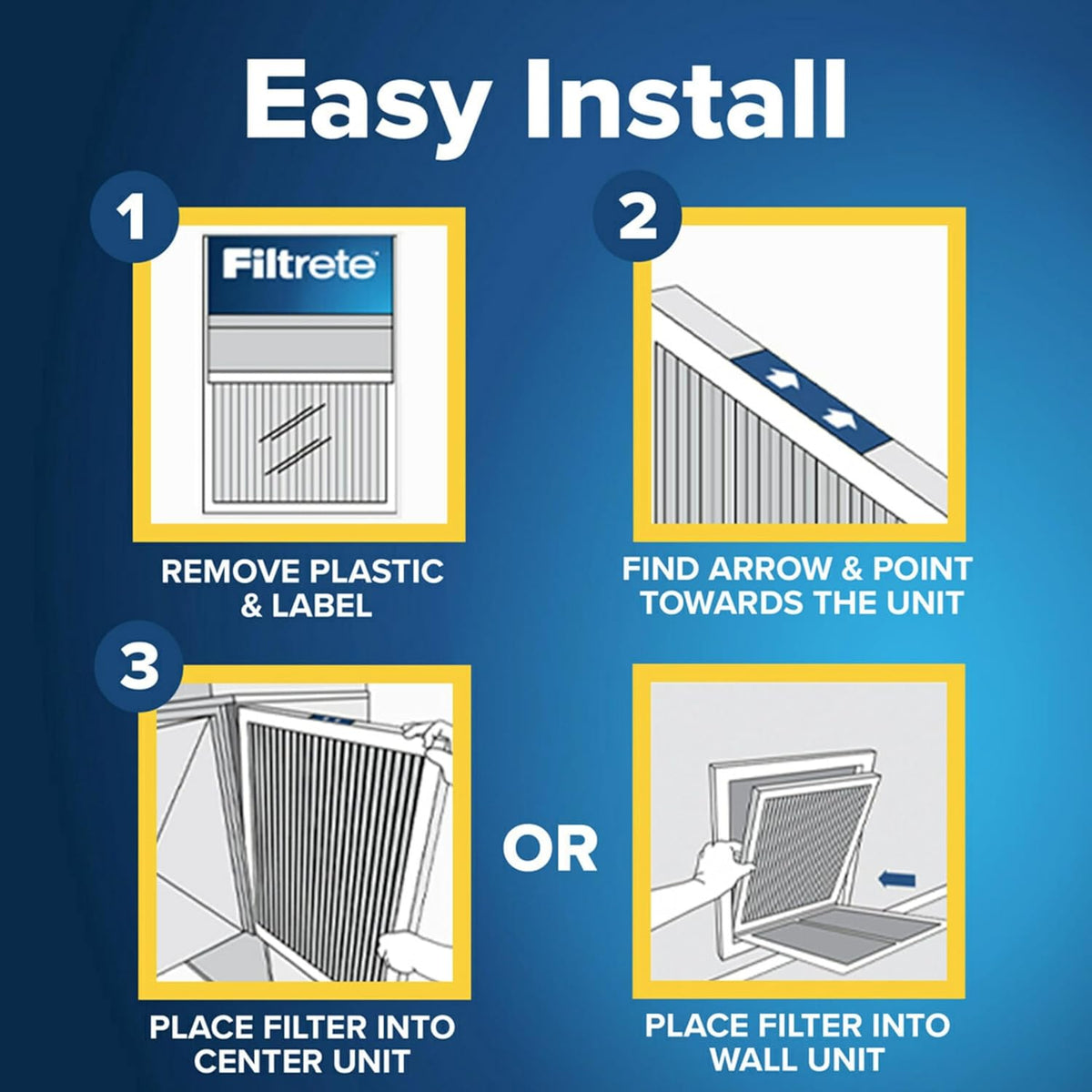 Filtrete 14x36x1 AC Furnace Air Filter, MERV 11, MPR 1000, Micro Allergen Defense, 3-Month Pleated 1-Inch Electrostatic Air Cleaning Filter, 6 Pack (Actual Size 13.88x35.9x0.81 in)