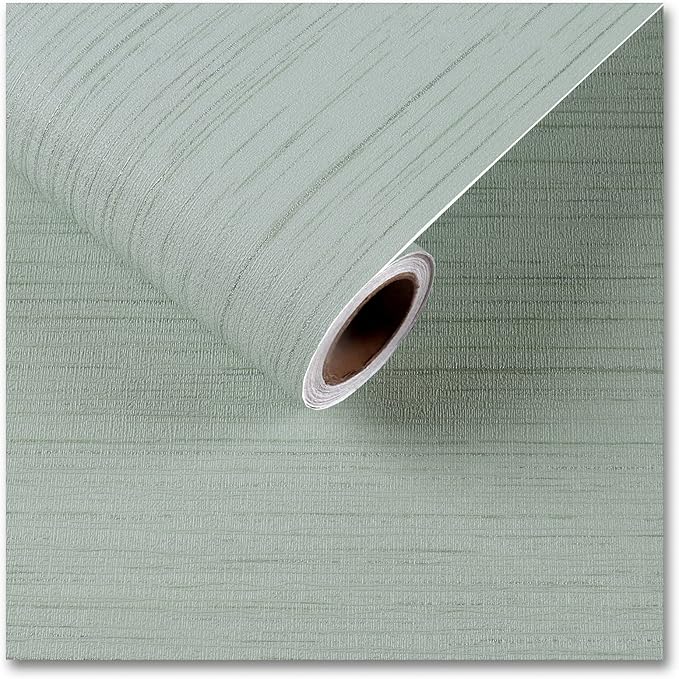 CRE8TIVE Mint Green Grasscloth Peel and Stick Wallpaper Faux Grasscloth Contact