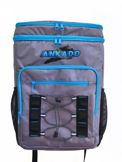 Ankado Insulated Cooler Backpack, 36-Can Capacity, Leakproof & Waterproof, Seamless hot Pressing Inside, Lightweight and Durable Design. Perfect for Beach, Camping, Travel (Grey)