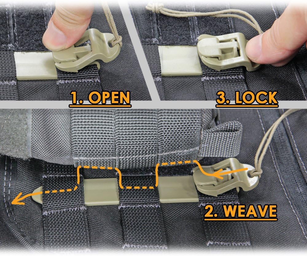 VANQUEST 5" MOLLE Sticks - Durable 4 Pack for Tactical Gear & Outdoor Use