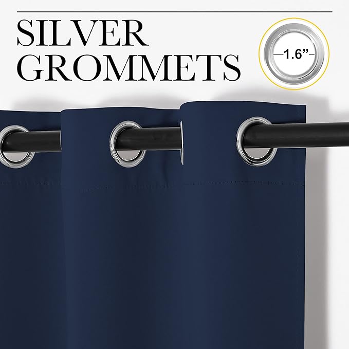 NICETOWN Blackout Draperies Curtains, 1 Pair, 29 x 40 Inch, All Season Thermal