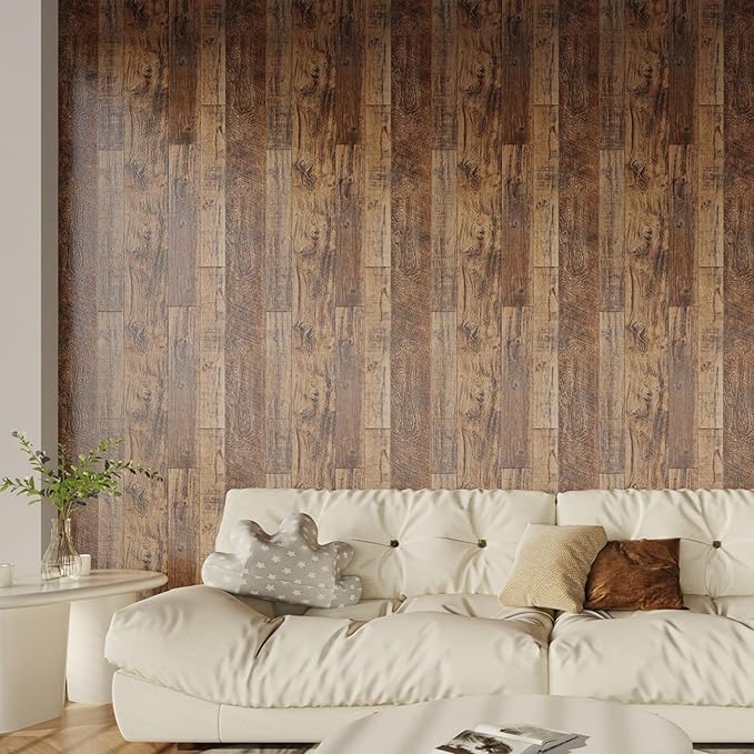 TANONE Wood Contact Paper Kitchen Peel and Stick Wallpaper, Self Adhesive