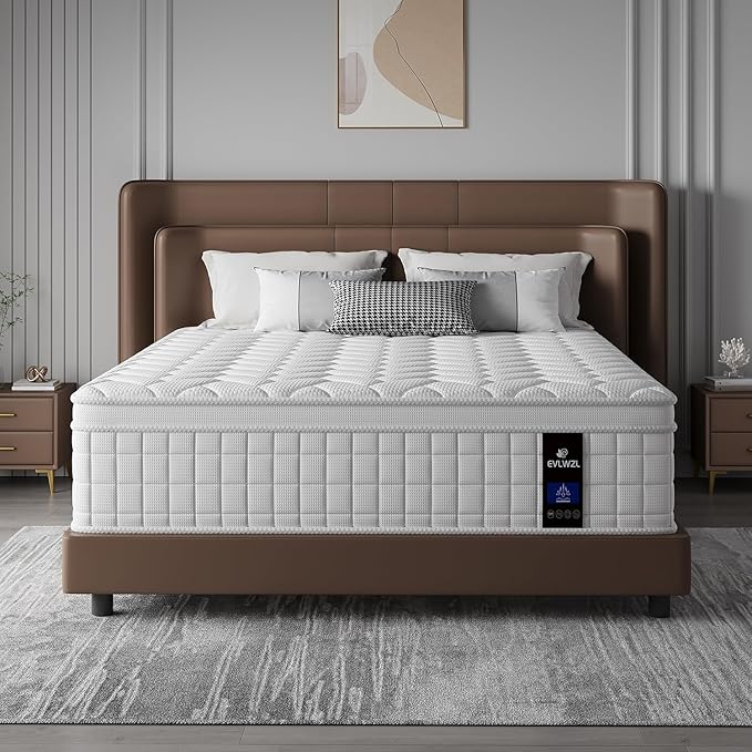 Full Size Mattress,14 inch Memory Foam Hybrid Mattresses in a Box，Full Mattress with Individually Pocket Springs, Medium Firm Feel，Fiberglass Free, Soft and Breathable
