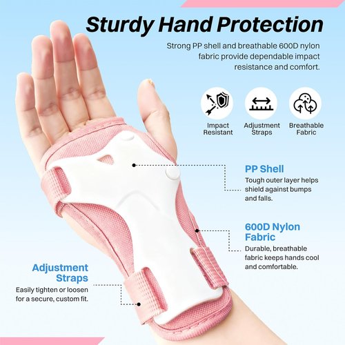 Jova ZIFFY Knee Pads Set - Adjustable Protective Gear for Kids | Includes Elbow Pads & Wrist Guard - 2 Sizes, 4 Colors
