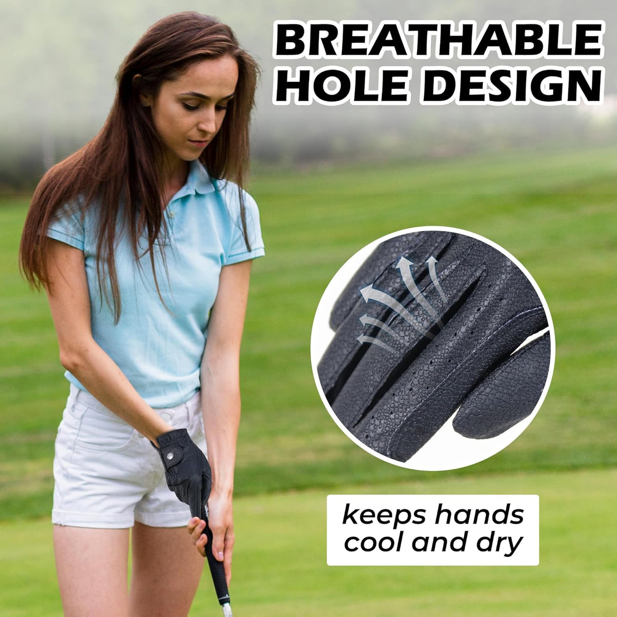 Skiennix Women's Golf Gloves - Durable & Breathable Design | Perfect Gift for Golfing Ladies
