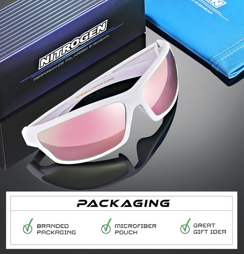 Nitrogen Polarized Wrap Around Sport Sunglasses for Men Women UV400 Driving Fishing Running Sun Glasses