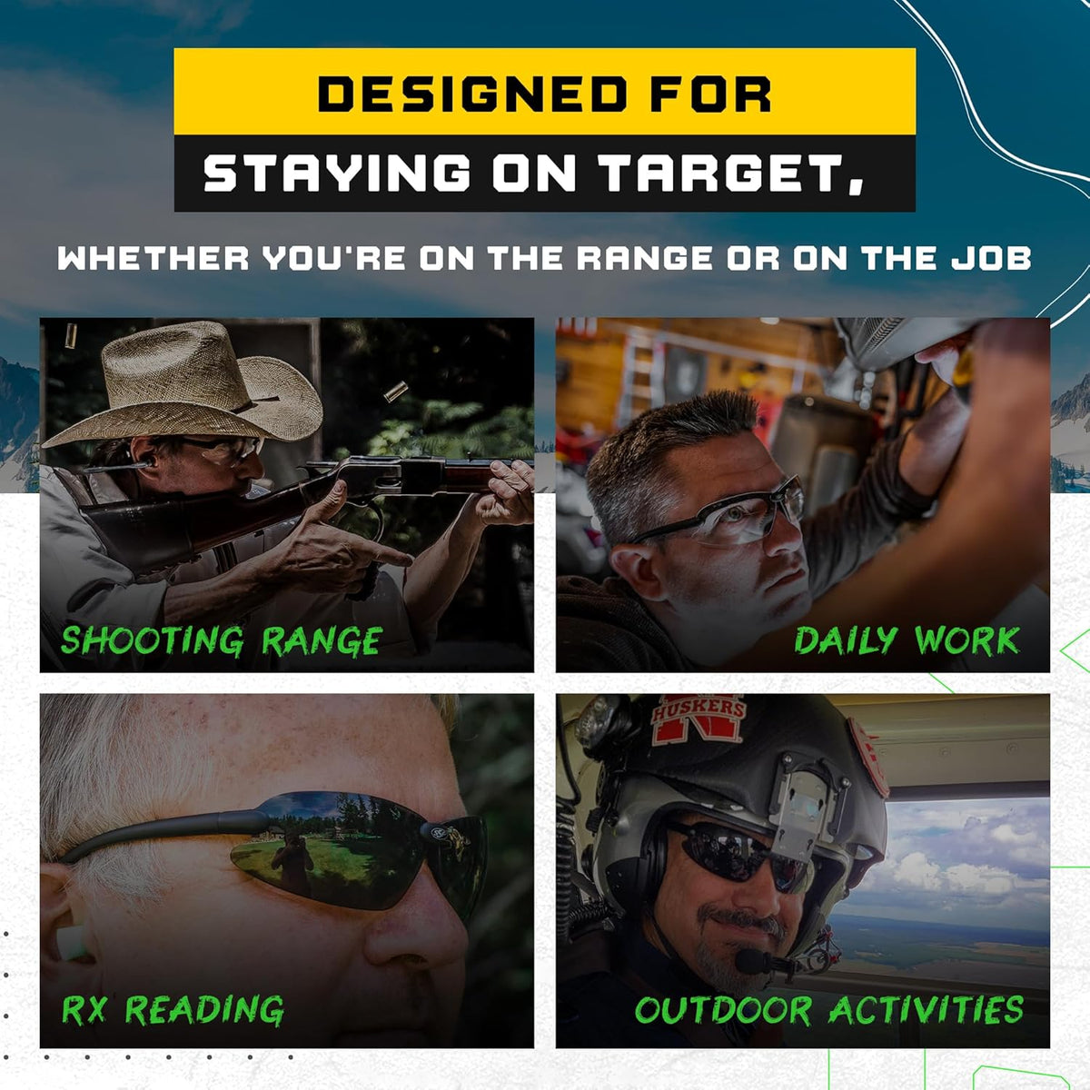 SSP Eyewear Tactical Safety Shooting Glasses - HD A-Eye NVR/Fog Lenses for Enhanced Vision