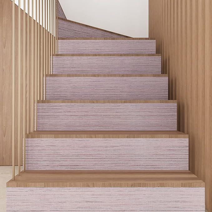 CRE8TIVE Pale Pink Grasscloth Wallpaper Peel and Stick Textured Wallpaper Pink