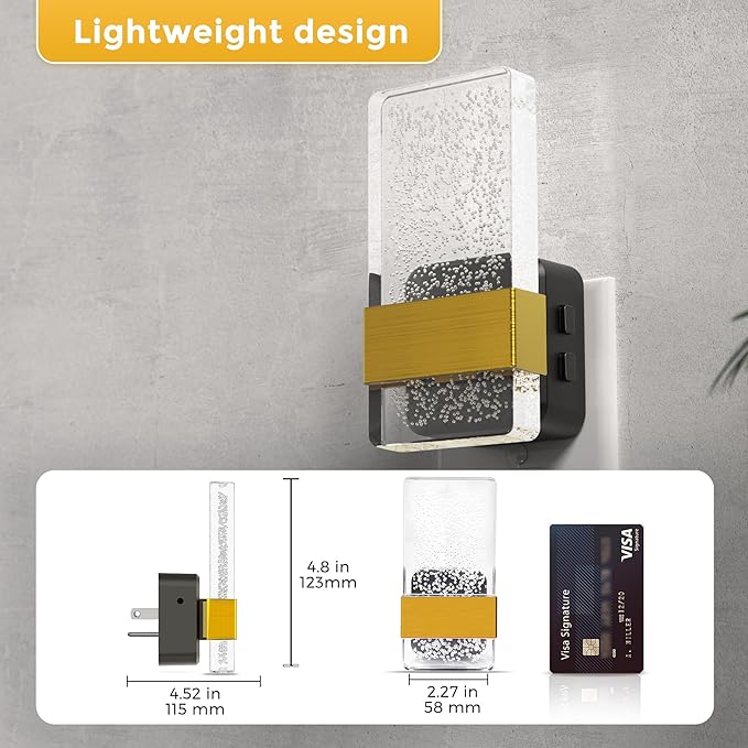 L LOHAS LED Night Light, 2 Pack 3CCT Night Lights Plug Into Wall,