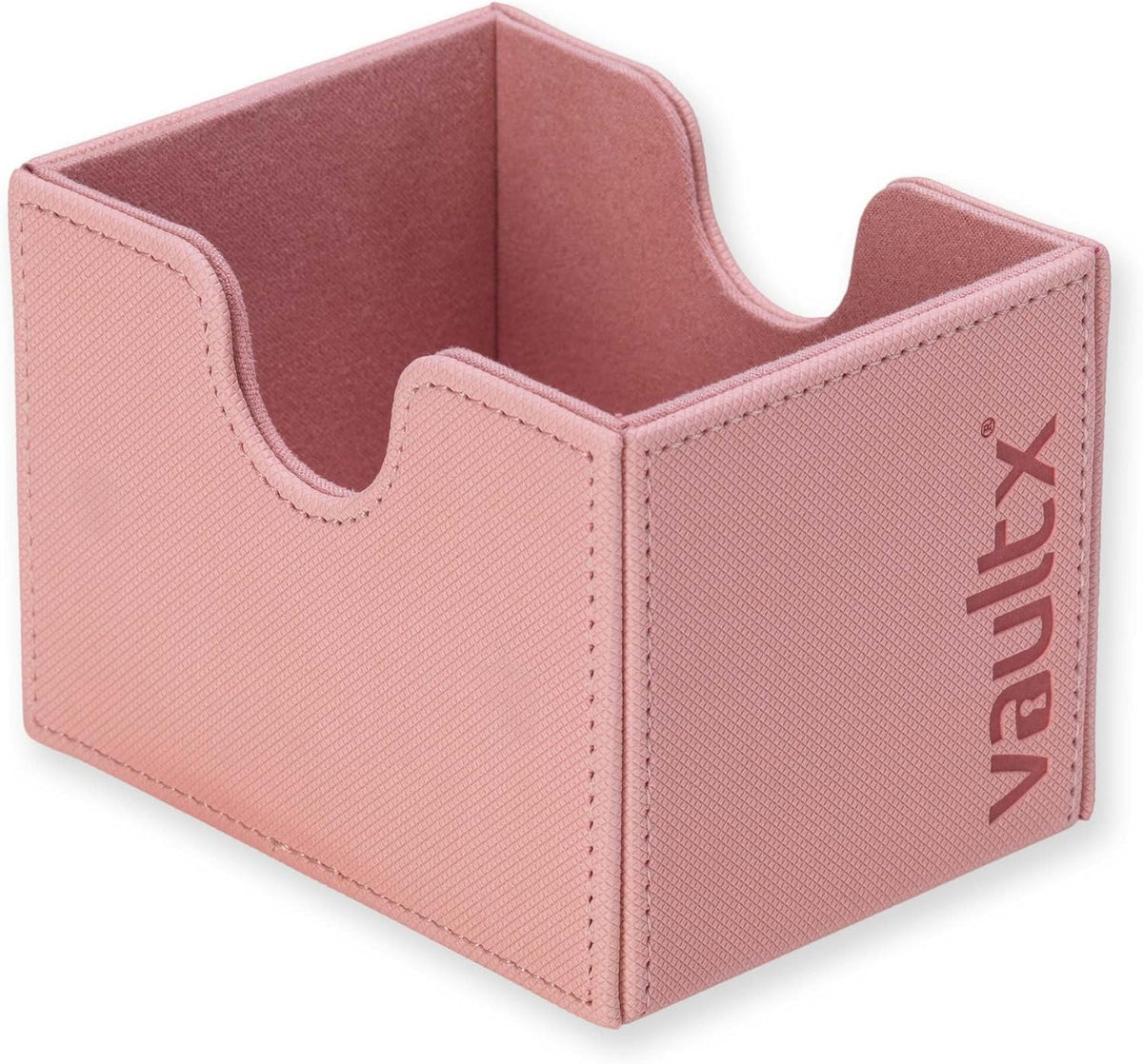Vault X Trading Card Deck Box - Premium Exo-Tec Material, Holds 100+ Sleeved Cards | Pink with Magnetic Lid