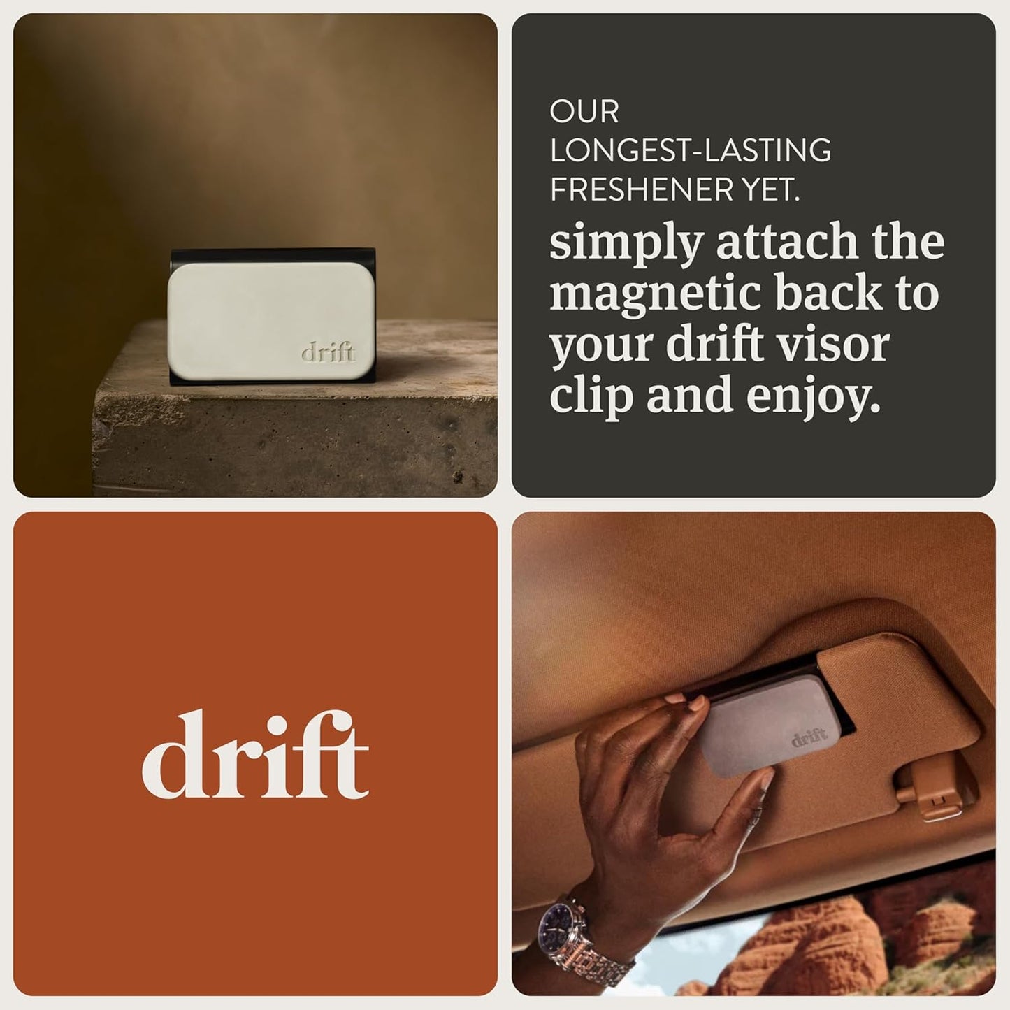Drift Car Air Freshener - Stone Air Freshener - Car Odor Eliminator - Great Wave Scent Starter Kit