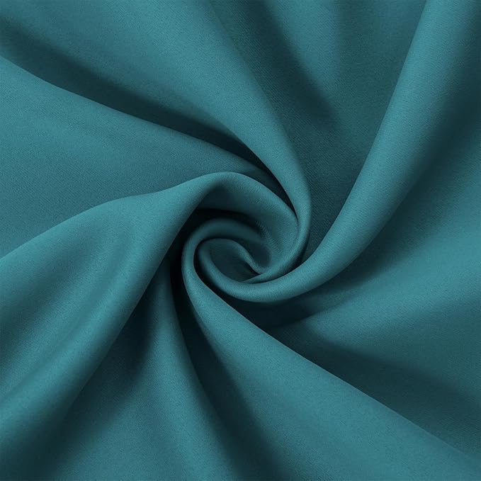 LEMOMO Sea Teal Thermal Blackout Curtains/52 x 108 Inch/Set of 2 Panels Room