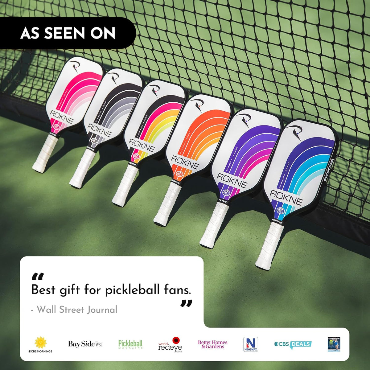 ROKNE Curve Classic Pickleball Paddle - USAPA Approved Fiberglass Design | Precision Engineering & Comfort | ProGrit Texture for Maximum Spin & Power